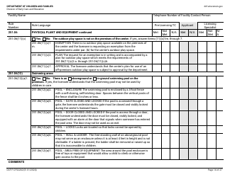 Form DCF-F-CFS2242 Initial Licensing Checklist - Group Child Care Centers - Wisconsin, Page 14