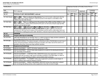 Form DCF-F-CFS2242 Initial Licensing Checklist - Group Child Care Centers - Wisconsin, Page 15