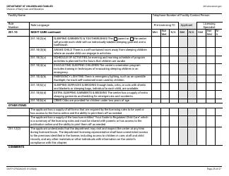Form DCF-F-CFS2242 Initial Licensing Checklist - Group Child Care Centers - Wisconsin, Page 25