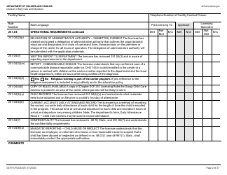 Form DCF-F-CFS2242 Initial Licensing Checklist - Group Child Care Centers - Wisconsin, Page 2