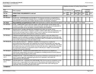 Form DCF-F-CFS2242 Initial Licensing Checklist - Group Child Care Centers - Wisconsin, Page 3
