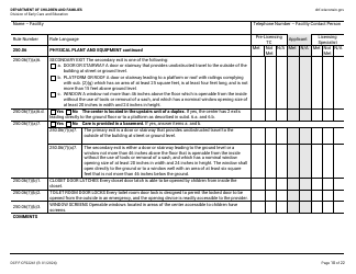 Form DCF-F-CFS2241 Initial Licensing Checklist - Family Child Care Centers - Wisconsin, Page 10