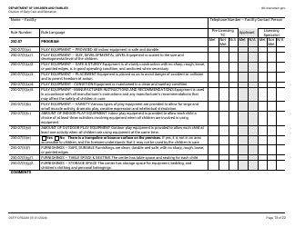 Form DCF-F-CFS2241 Initial Licensing Checklist - Family Child Care Centers - Wisconsin, Page 13