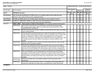 Form DCF-F-CFS2241 Initial Licensing Checklist - Family Child Care Centers - Wisconsin, Page 15