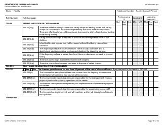 Form DCF-F-CFS2241 Initial Licensing Checklist - Family Child Care Centers - Wisconsin, Page 18