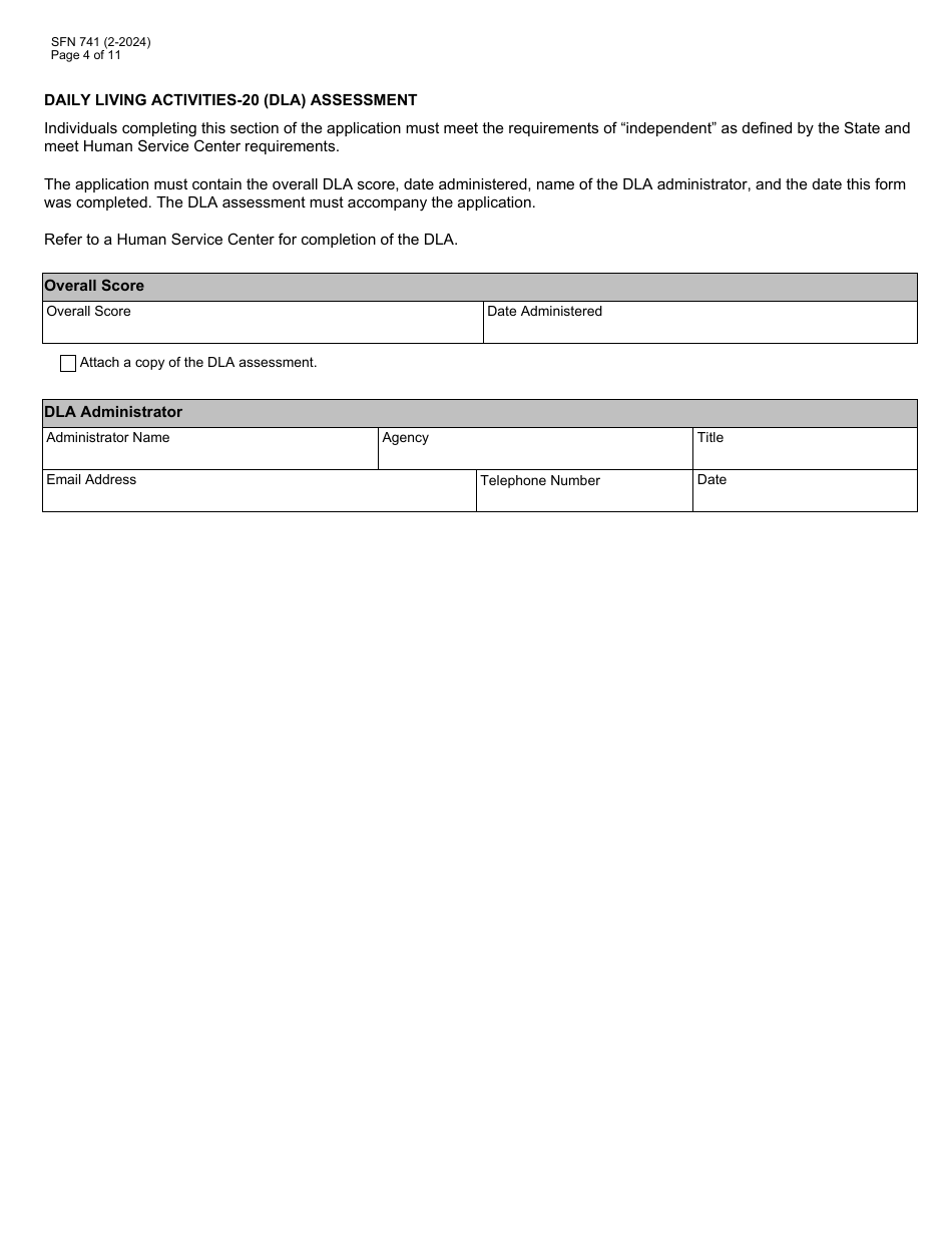 Form SFN741 1915(I) Eligibility Application - North Dakota, Page 4