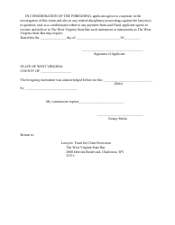 Application for Relief From the Lawyers&#039; Fund for Client Protection - West Virginia, Page 10