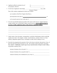Application for Relief From the Lawyers&#039; Fund for Client Protection - West Virginia, Page 3