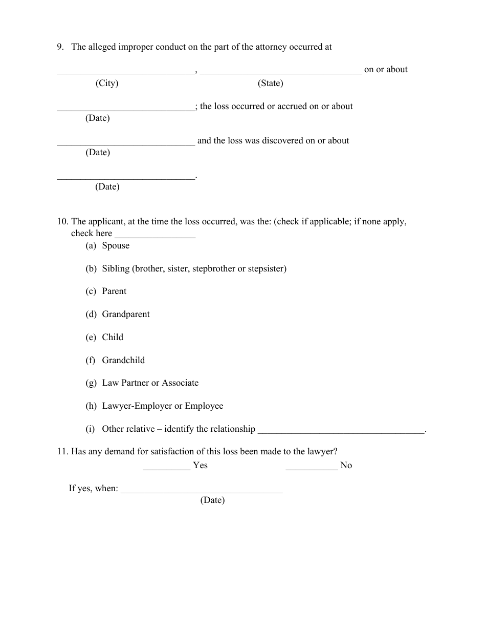 Application for Relief From the Lawyers Fund for Client Protection - West Virginia, Page 4