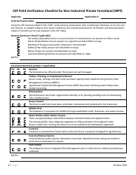 CSP Field Verification Checklist for Non-industrial Private Forestland (Nipf) - Virginia