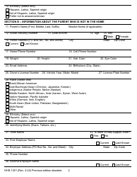 Form DHS-1201 IV-D Child Support Services Application/Referral - Michigan, Page 2