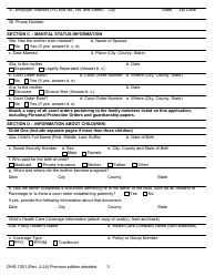 Form DHS-1201 IV-D Child Support Services Application/Referral - Michigan, Page 3