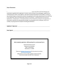 Application for Mediator Certification Renewal - Florida, Page 3