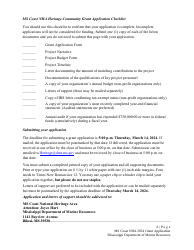 Request for Funding Application - Mississippi Gulf Coast National Heritage Area Heritage Community Grant - Mississippi, Page 6