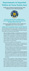 Document preview: Formulario VESS-23S Derechos Adicionales De Agresion Sexual, Abuso Indecente, Acoso O Trata De Personas E Informacion De Blue Card - Texas (Spanish)
