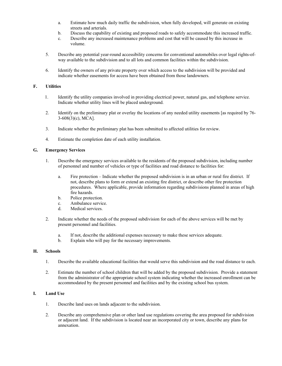 DEQ / Local Government Joint Application Form - Montana, Page 11