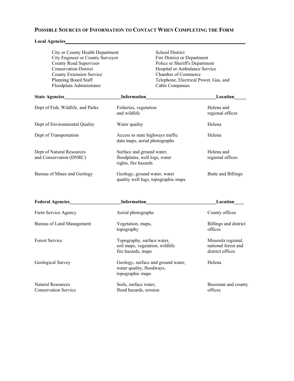 DEQ / Local Government Joint Application Form - Montana, Page 13