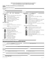 DEQ/Local Government Joint Application Form - Montana, Page 3