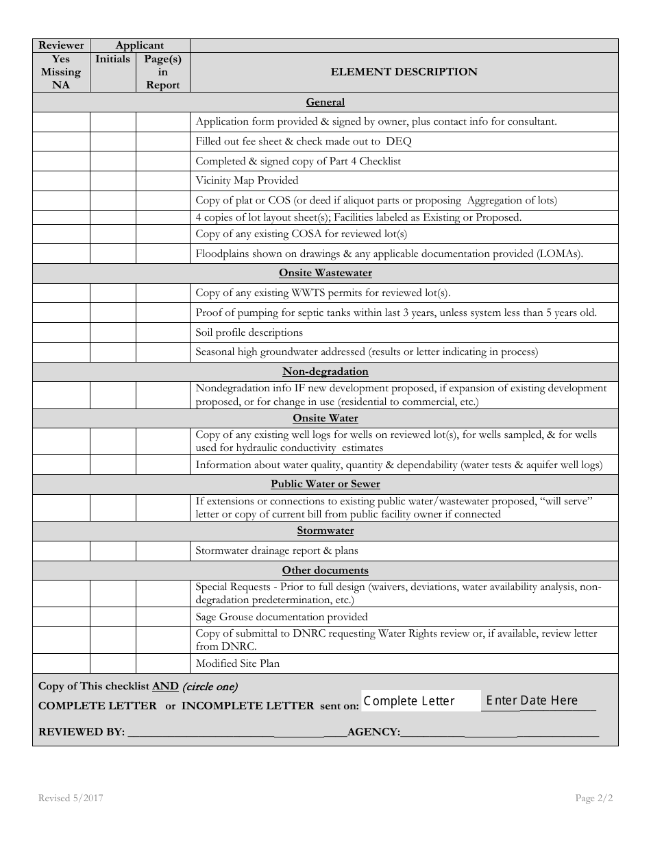 Montana DEQ/Local Government Joint Application Form - Fill Out, Sign ...