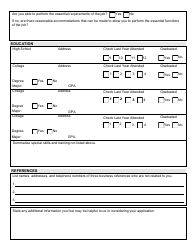 Employment Application - Ohio, Page 2