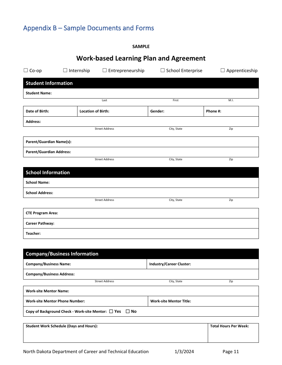 Work-Based Learning Guidance - North Dakota, Page 11