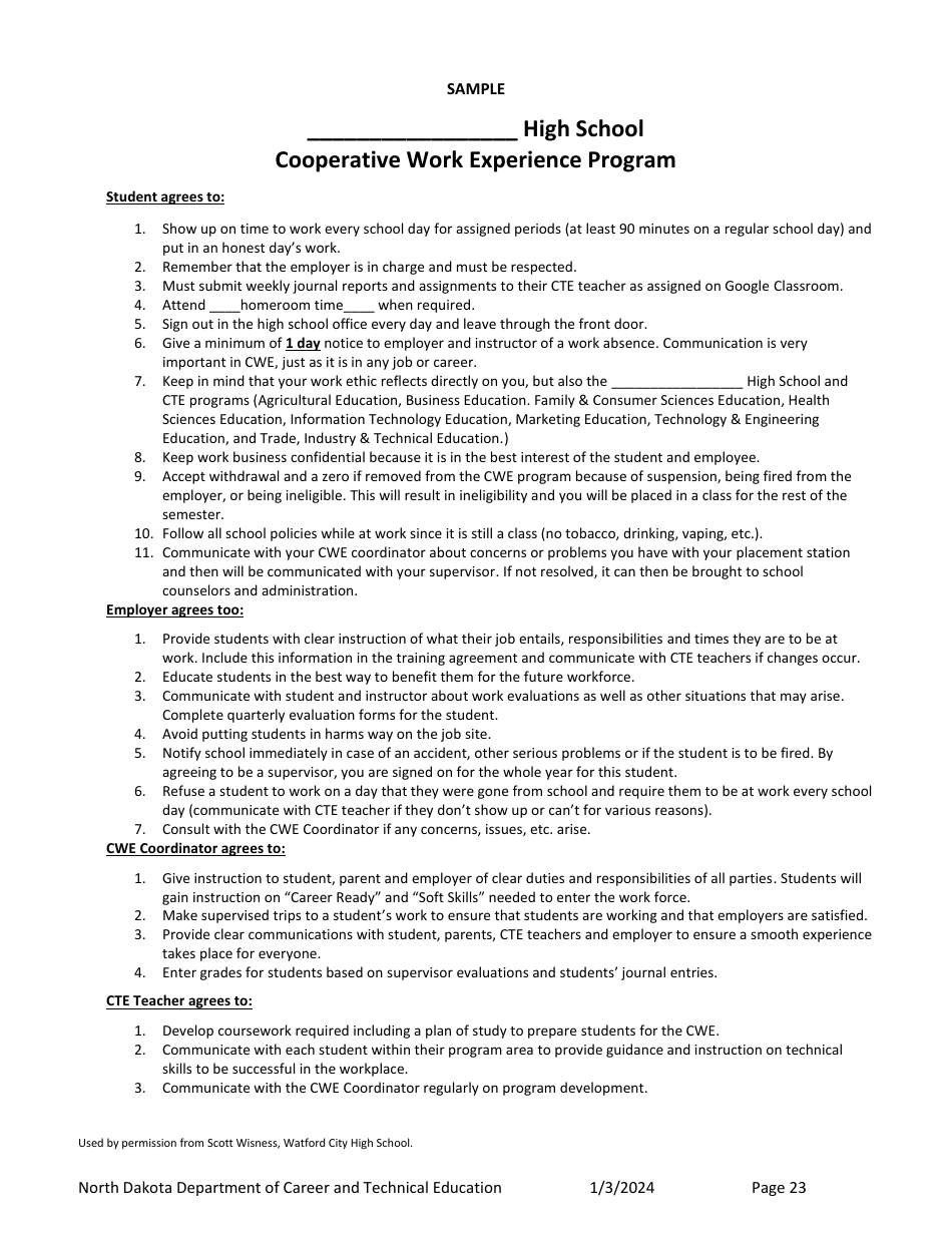 Work-Based Learning Guidance - North Dakota, Page 23