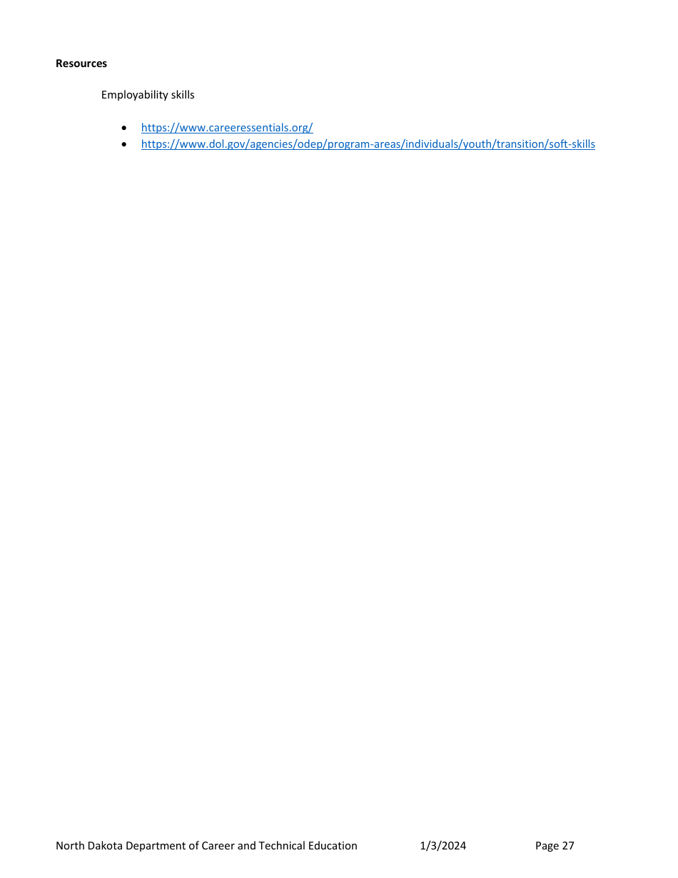 Work-Based Learning Guidance - North Dakota, Page 27