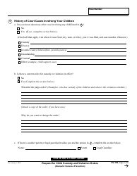 Form DV-105 Request for Child Custody and Visitation Orders - California, Page 2
