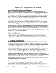 Petroleum Brownfields Guidance - Montana