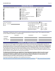 Form TAA-1065A Notice of Potential Trade Adjustment Assistance (Taa) Eligibility and Application - Arizona, Page 4