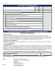 Form UB-105 Arizona Initial Claim for Unemployment Insurance - Arizona, Page 3