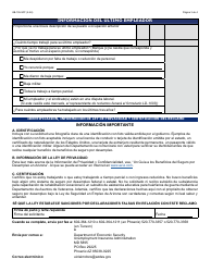 Formulario UB-105-S Reclamo Inicial Para Seguro Por Desempleo En Arizona - Arizona (Spanish), Page 3