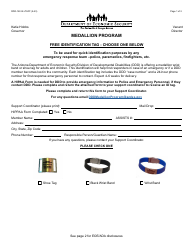 Form DDD-1551A Order Form - Medallion Program - Arizona