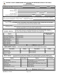Form DC-099 District Court Commissioner Application for Representation by the Public Defender - Draft - Maryland