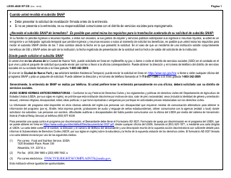 Form LDSS-4826 DD Solicitud/Revalidacion Para El Programa De Asistencia Nutricional Suplementaria (Snap) - New York, Page 2