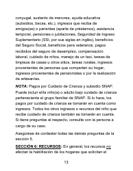 Instrucciones para Formulario LDSS-4826 LP Solicitud/Revalidacion Para El Programa De Asistencia Nutricional Suplementaria (Snap) - Letra Grande - New York (Spanish), Page 13
