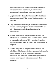 Instrucciones para Formulario LDSS-4826 LP Solicitud/Revalidacion Para El Programa De Asistencia Nutricional Suplementaria (Snap) - Letra Grande - New York (Spanish), Page 17