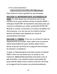 Instrucciones para Formulario LDSS-4826 LP Solicitud/Revalidacion Para El Programa De Asistencia Nutricional Suplementaria (Snap) - Letra Grande - New York (Spanish), Page 21