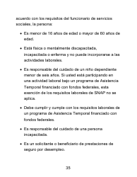 Instrucciones para Formulario LDSS-4826 LP Solicitud/Revalidacion Para El Programa De Asistencia Nutricional Suplementaria (Snap) - Letra Grande - New York (Spanish), Page 35
