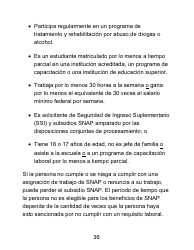 Instrucciones para Formulario LDSS-4826 LP Solicitud/Revalidacion Para El Programa De Asistencia Nutricional Suplementaria (Snap) - Letra Grande - New York (Spanish), Page 36