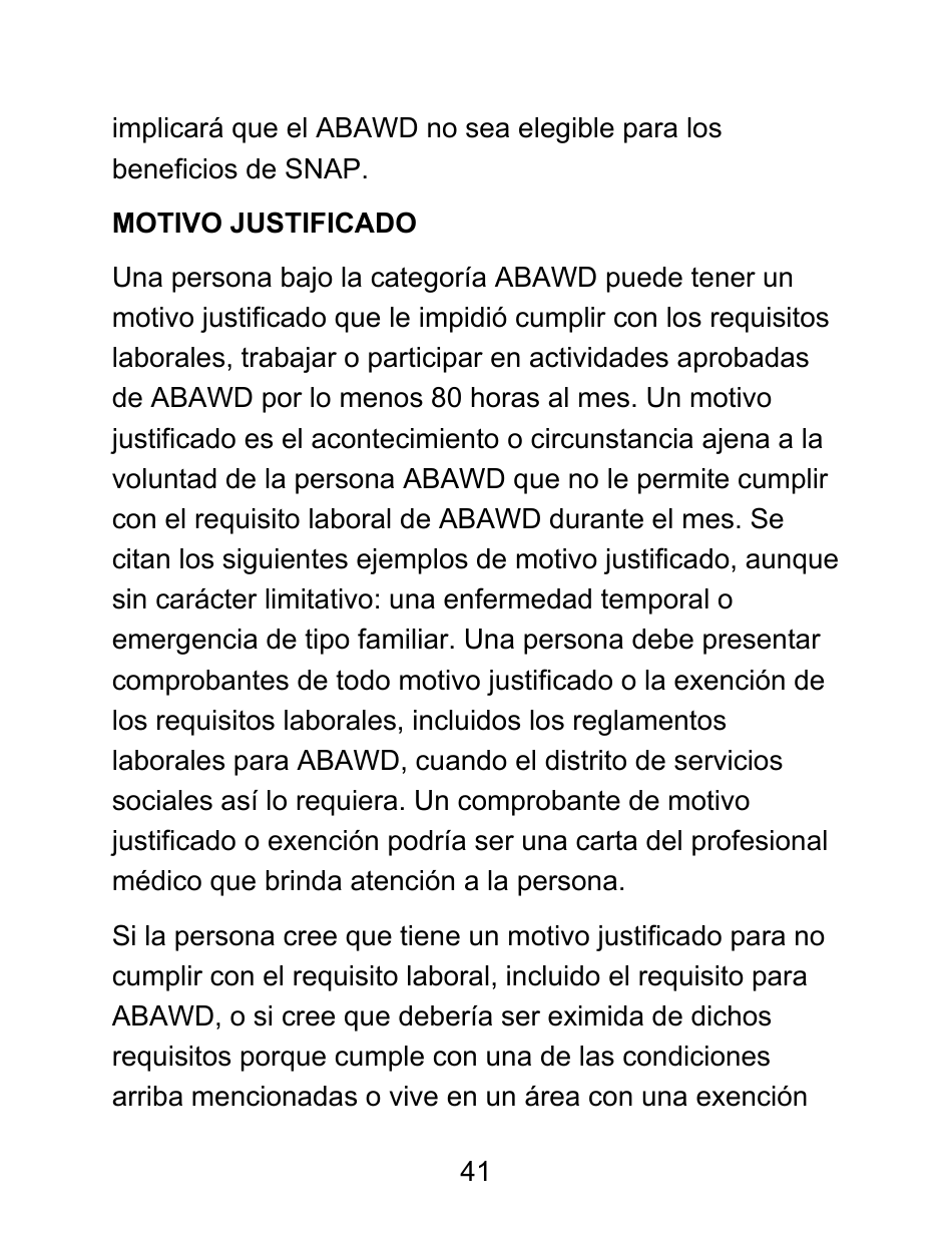 Instrucciones para Formulario LDSS-4826 LP Solicitud / Revalidacion Para El Programa De Asistencia Nutricional Suplementaria (Snap) - Letra Grande - New York (Spanish), Page 41