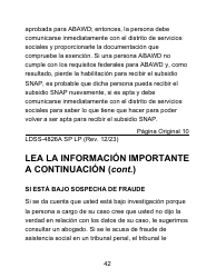 Instrucciones para Formulario LDSS-4826 LP Solicitud/Revalidacion Para El Programa De Asistencia Nutricional Suplementaria (Snap) - Letra Grande - New York (Spanish), Page 42
