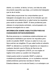Instrucciones para Formulario LDSS-4826 LP Solicitud/Revalidacion Para El Programa De Asistencia Nutricional Suplementaria (Snap) - Letra Grande - New York (Spanish), Page 44