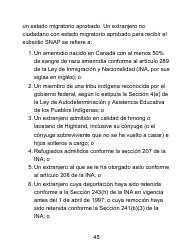 Instrucciones para Formulario LDSS-4826 LP Solicitud/Revalidacion Para El Programa De Asistencia Nutricional Suplementaria (Snap) - Letra Grande - New York (Spanish), Page 45