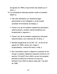 Instrucciones para Formulario LDSS-4826 LP Solicitud/Revalidacion Para El Programa De Asistencia Nutricional Suplementaria (Snap) - Letra Grande - New York (Spanish), Page 47