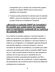 Instrucciones para Formulario LDSS-4826 LP Solicitud/Revalidacion Para El Programa De Asistencia Nutricional Suplementaria (Snap) - Letra Grande - New York (Spanish), Page 6