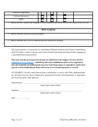 UDAF Form PRA Manufactured Food Establishment Plan Review Application - Utah, Page 13