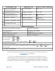 UDAF Form PRA Manufactured Food Establishment Plan Review Application - Utah, Page 2