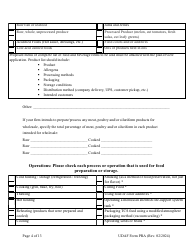 UDAF Form PRA Manufactured Food Establishment Plan Review Application - Utah, Page 4