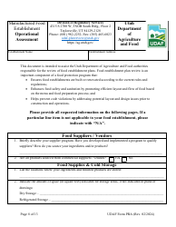 UDAF Form PRA Manufactured Food Establishment Plan Review Application - Utah, Page 8